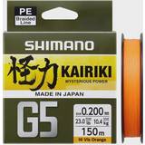 Orange Fiskelinor Shimano Kairiki G5 Flätlina 150m Orange 0,13mm 4,1kg