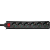 Kabelförlängare & Kabelförgrenare Deltaco outlet 6xCEE 7/3 1xCEE 7/7 switch 1,5m black