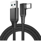 Svarta - USB-kabel Kablar INF Oculus Quest 2 USB A - USB C Angled M-M 5m