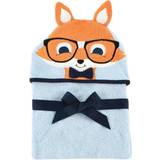 Orange Babyhanddukar Hudson Animal Face Hooded Towel Nerdy Fox