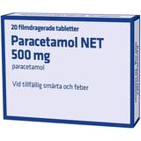 Värk & Feber - Värktabletter Receptfria läkemedel Paracetamol NET 500mg 20 st Tablett