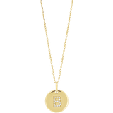 Joanli Nor Ellanor Letter Pendant Necklace - Gold/Transparent