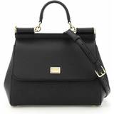 Dolce & Gabbana Svarta Handväskor Dolce & Gabbana Sicily Small Leather Shoulder Bag - Black