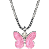 Fjäril halsband Pia & Per Butterfly Necklaces - Silver/Pink