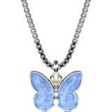 Pia & Per Butterfly Necklaces - Silver/Blue