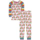 Hatley Nattplagg Hatley Organic Cotton Raglan Pajama Set - Pretty Rainbows (S22LRK1269)