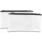 Universal Zippered Wallets/Cases, 11w x 6h, Clear/Black, PK2 Black