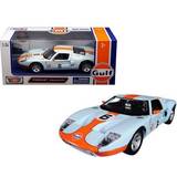 Motormax Leksaksfordon Motormax Ford GT Concept 6 with "Gulf" Livery Light Blue with Orange Stripe 1/24 Diecast Model Car