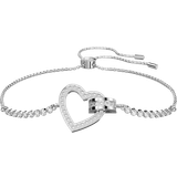 Swarovski Lovely Heart Bracelet - Silver/Transparent