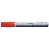 LYRA Markers LYRA industrimarker 3mm rød m/hurtigttørrende maling og indvendig kugle
