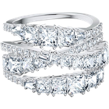 Swarovski Twist Wrap Ring - Silver/Transparent