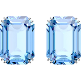 Blåa Örhängen Swarovski Millenia Octagon Cut Drop Earrings - Silver/Blue