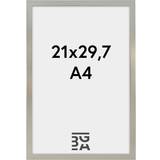 Väggdekorationer silverfärgat trä 21x29,7cm Ram