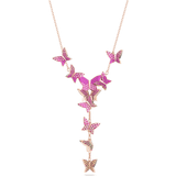 Swarovski Lilia Y Necklace - Rose Gold/Multicolour
