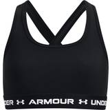 Ärmlösa Toppar Barnkläder Under Armour Girl's Crossback Sports Bra - Black/White (1369971-001)
