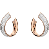 Swarovski Exist Small Hoop Earrings - Rose Gold/Transparent