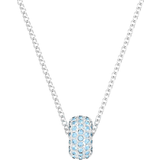 Blåa Smycken Swarovski Stone Pendant Necklace - Silver/Blue