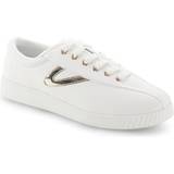 Tretorn Gummi Sneakers Tretorn Nylite Plus Leather W - White/Light Gold