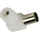 Valueline Elartiklar Valueline Antenna connector IEC connector (F) coaxial white 90° connector (pack of 2)