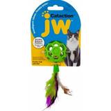 JW Husdjur JW Cataction Feather Ball with Bell Cat Toy