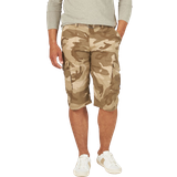 Lee Sur Belted Cargo Shorts - Mountain Lion Camo