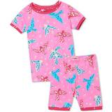 Hatley Pyjamasar Hatley Organic Cotton Short Pajama Set - Floral Birds (S22FBK217O)