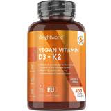 K2 vitaminer WeightWorld Vitamin D3 + K2 400 st