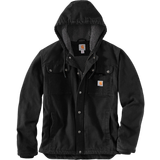 Herr Jackor Carhartt Relaxed Fit Washed Duck Sherpa-Lined Utility Jacket - Black