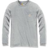 Carhartt Dam T-shirts & Linnen Carhartt W's Wk126 Workw Pocket L/S T-Shirt Heather
