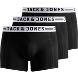 Jack & Jones Herr - Röda Kalsonger Jack & Jones 3-pack Med Enkla Plus Size-kalsonger Man Black;