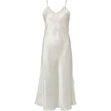Lady Avenue Pure Silk Slipdress Nightgown - Off-White