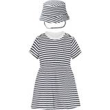 Tommy Hilfiger Bebisar Klänningar Tommy Hilfiger Baby Ribbed-Knit Dress & Hat Gift Set - White Twilight Navy