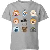 Flickor Jultröjor Barnkläder Disney Frozen Emoji Heads Kids' T-Shirt 11-12