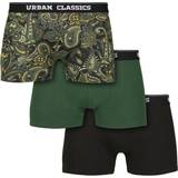 Urban Classics Herr Kalsonger Urban Classics Boxer Shorts 3-pack - Dark Green/Paisley/Black