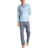 Underkläder Calida Relax Choice Long Sleeve Pyjama Lightblue