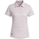 Adidas Dam Pikétröjor adidas Women's Space-Dyed Short Sleeve Polo Shirt - Almost Pink/Legacy Burgundy