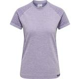 Dam - Lila - Polyamid T-shirts Hummel CI Seamless T Shirt - Lavender Melange