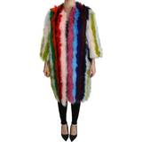 Dam - Multifärgade Kappor & Rockar Dolce & Gabbana Women's Turkey Feather Cape Fur Coat - Multicolor