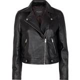 40 - Dam Jackor Selected Katie Leather Jacket - Black