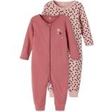 6-9M Pyjamasar Barnkläder Name It Snap Button Nighsuit 2-pack - Deco Rose (13192807)