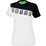 Erima Dam - Vita T-shirts Erima 5-C T-shirt Women - White/Black/Dark Grey