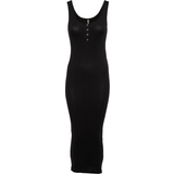 Elastan/Lycra/Spandex - Midiklänningar Pieces Pckitte Midi Dress - Black