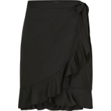 Omlott Kjolar Vero Moda Henna Wrap Short Skirt - Black