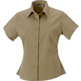 Russell Collection Womens/Ladies kortärmad skjorta klassisk twill med kort ärm