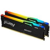 Kingston 64 GB - DDR5 RAM minnen Kingston Fury Beast RGB Black DDR5 5200MHz 2x32GB (KF552C40BBAK2-64)