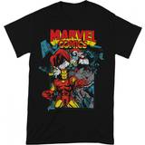 Marvel Comics Unisex T-Shirt för vuxna Black/Red/Yellow