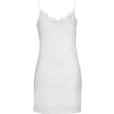 Elastan/Lycra/Spandex Underklänningar Damella Microfiber Full Lace Slip - White