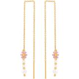Hultquist Alan Earrings - Gold/Pink/Pearls