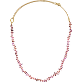 Turmalin Halsband Maanesten Riesme Necklace - Gold/Pink