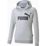 Puma Hoodies Barnkläder Puma Essentials Logo JR huvtröja Light Gray Heather Barn